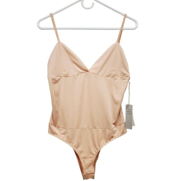 Womens Peach Spaghetti Strap Bodysuit By Iris Size  Medium - Picture 1 of 8